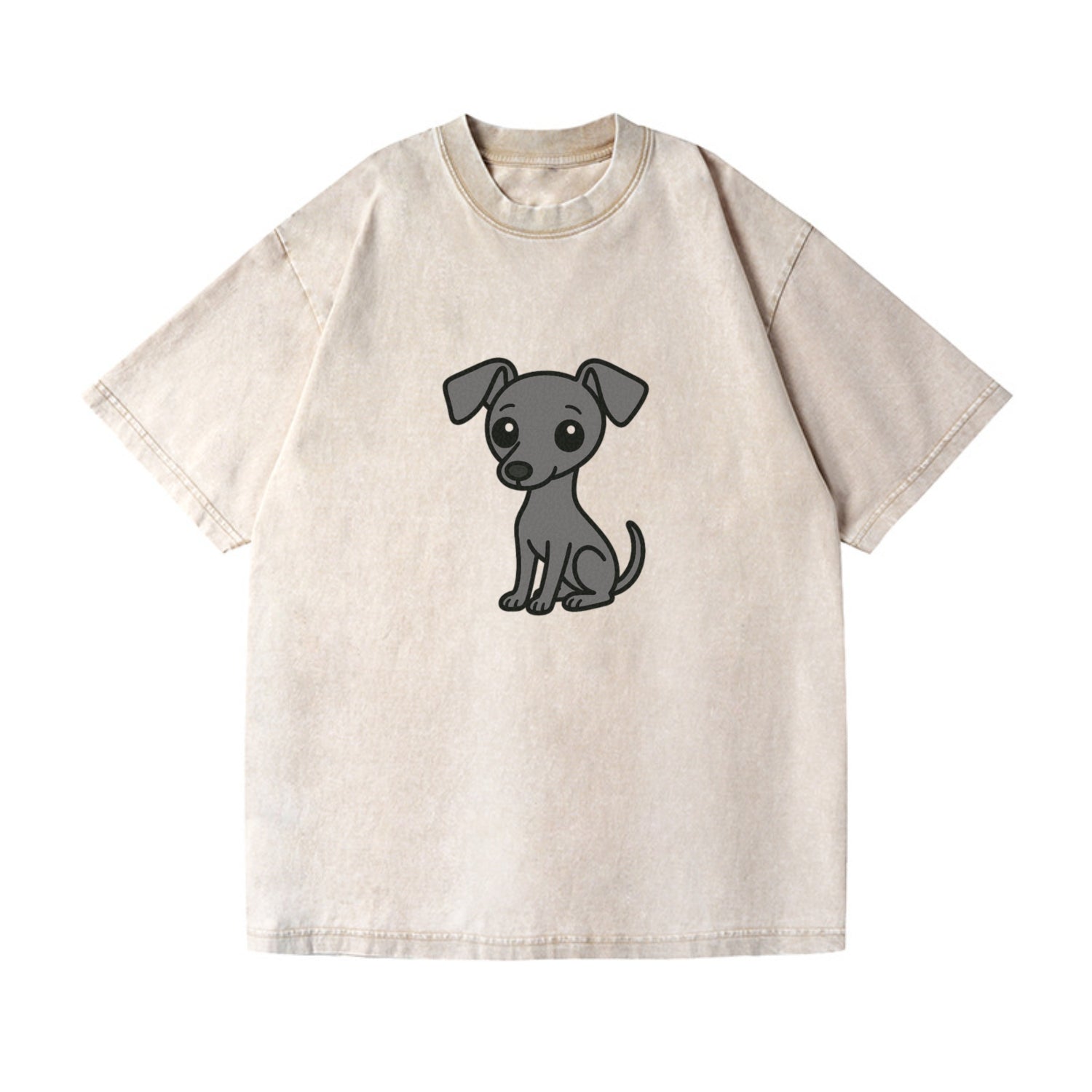 italian greyhound gray sitting pose with thin build portrait design Hat