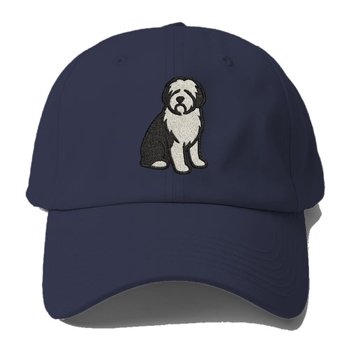 Old English Sheepdog Black And White Pose Baseball Cap For Big Heads