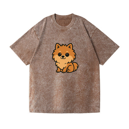 pomeranian orange fluffy sitting pose portrait design Hat