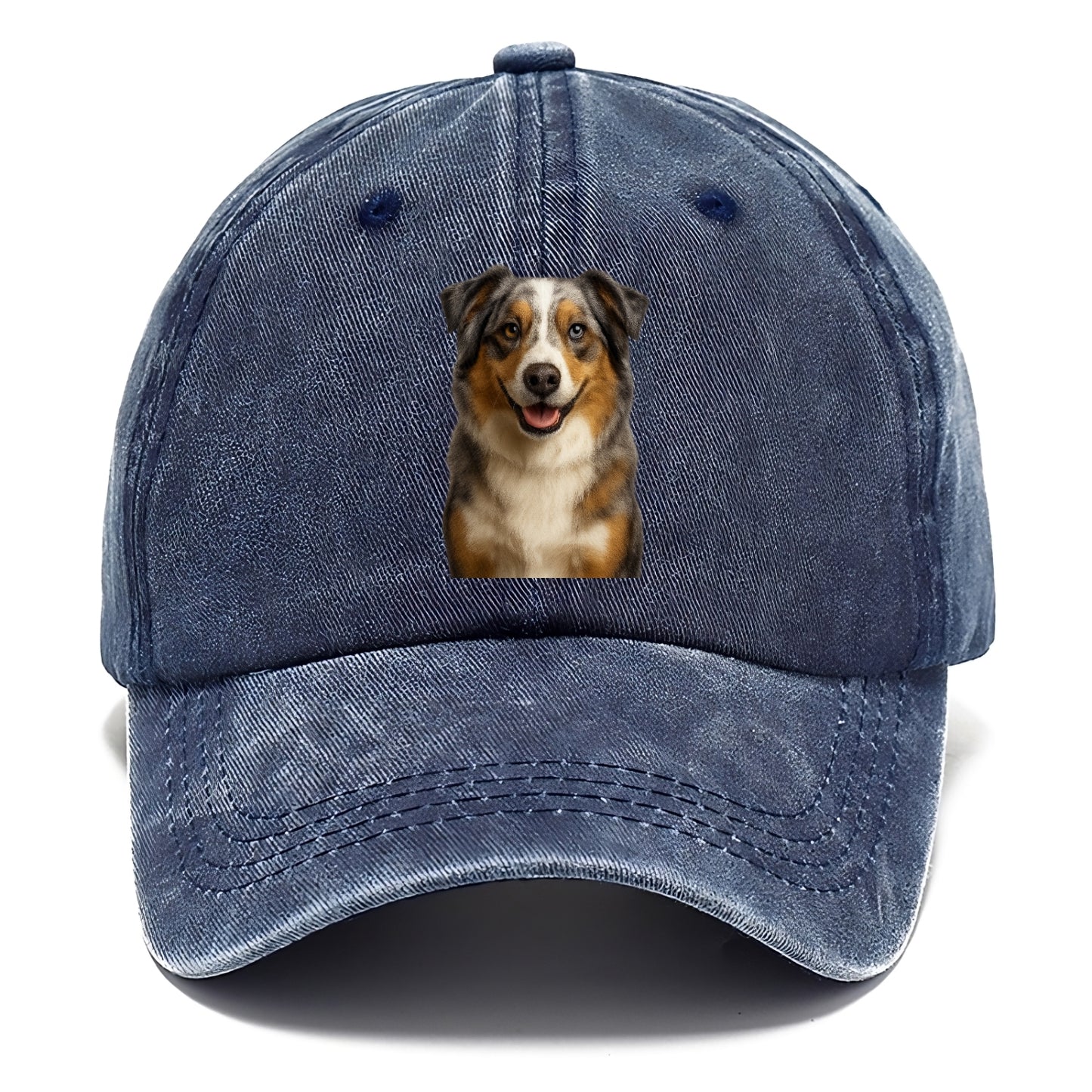 blue merle australian shepherd portrait design Hat