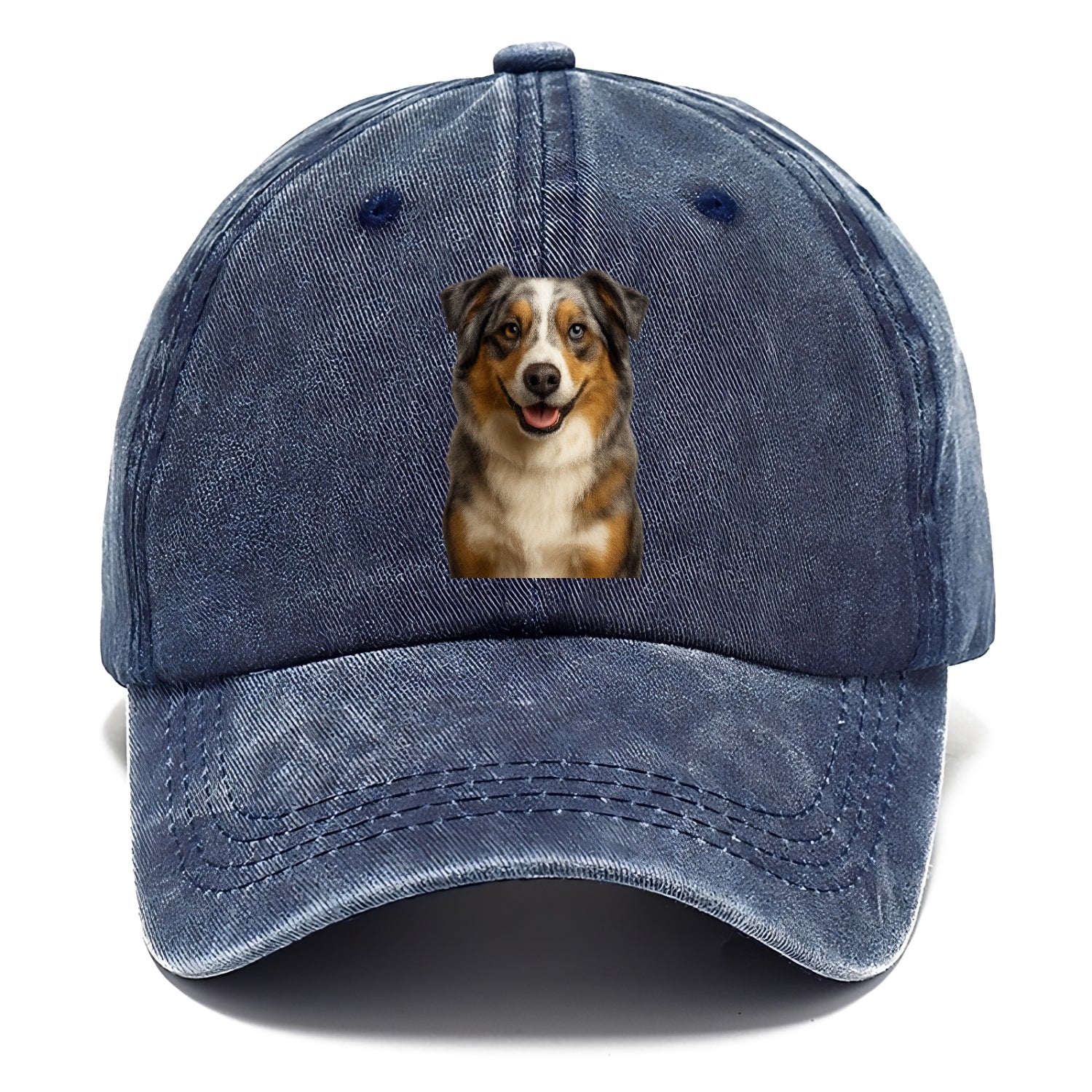 blue merle australian shepherd portrait design Hat