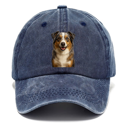 blue merle australian shepherd portrait design Hat