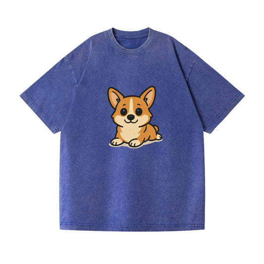 corgi sploot position portrait design Hat