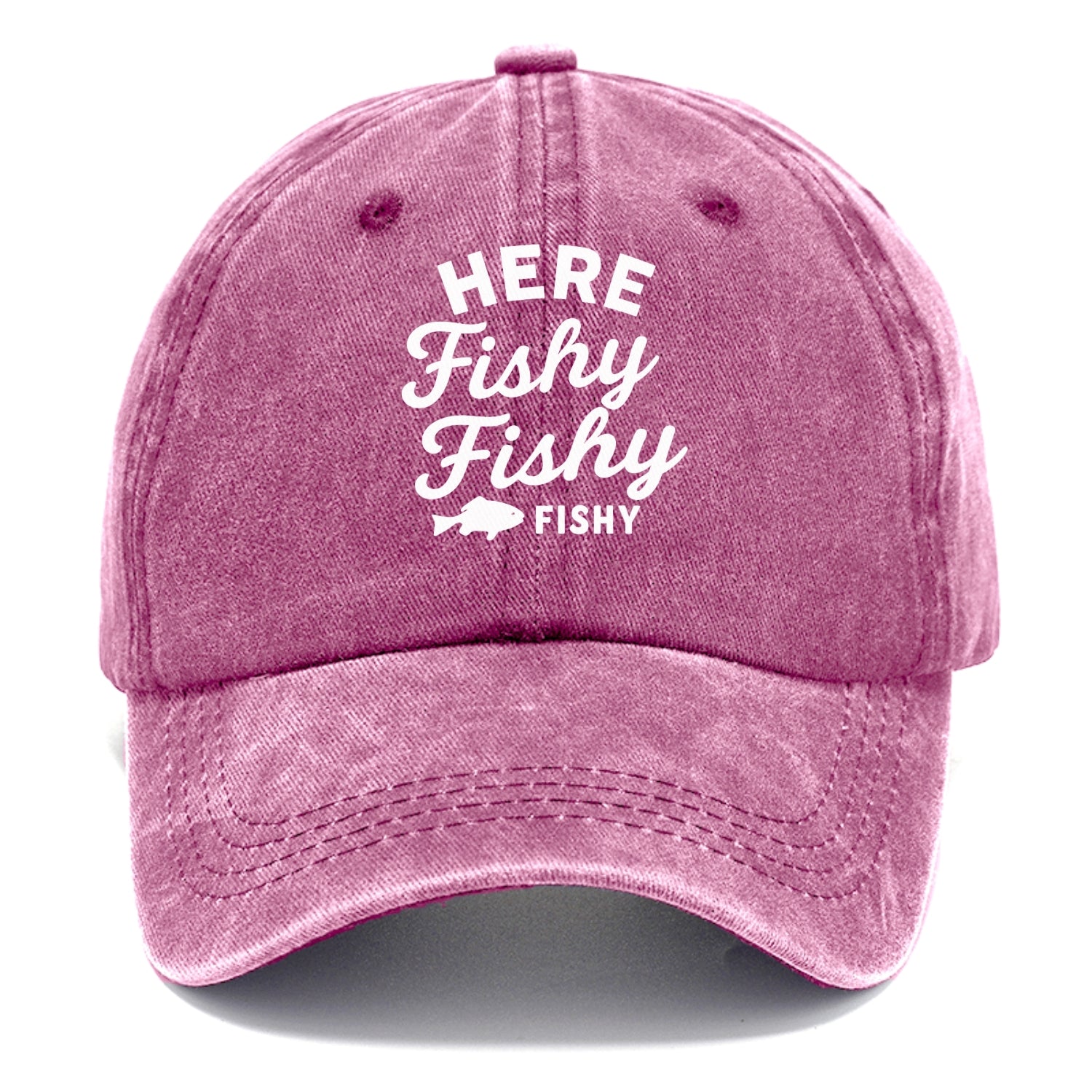 retro fishing here fishy design Hat