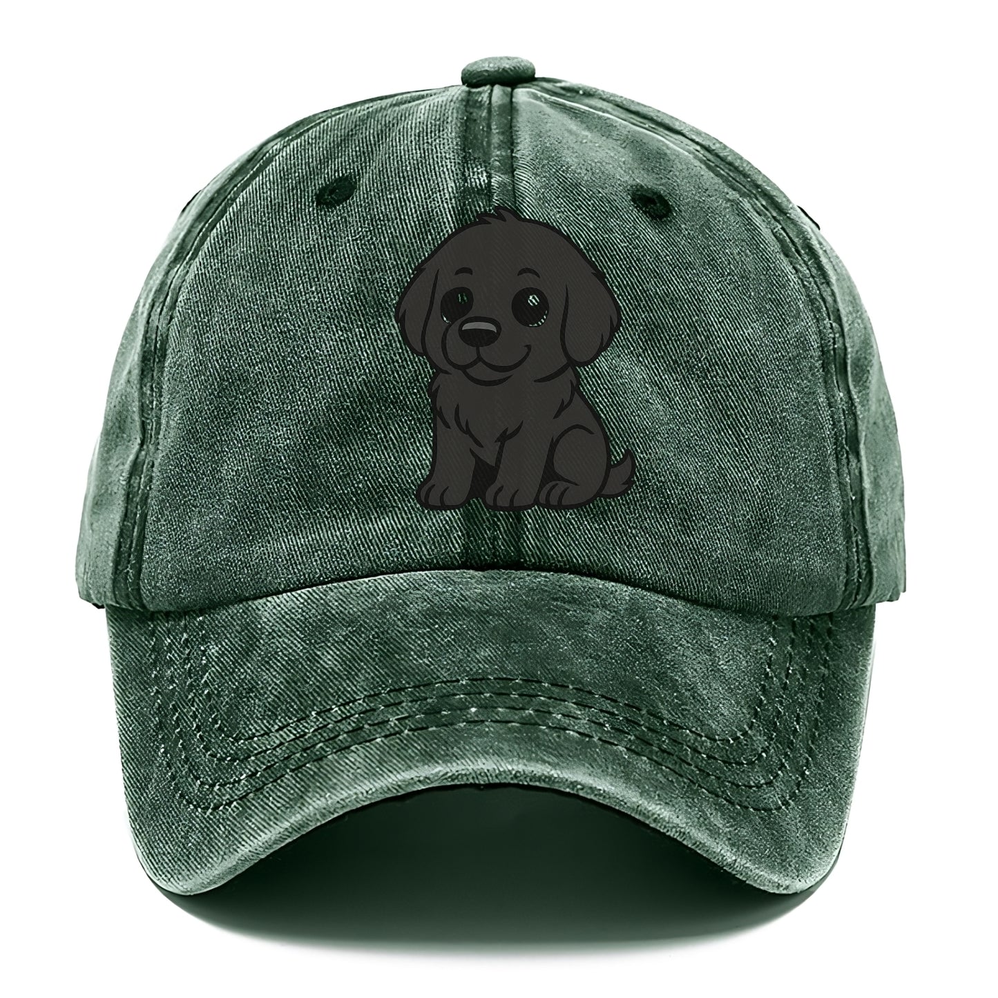 newfoundland black sitting pose with gentle giant expression portrait design Hat
