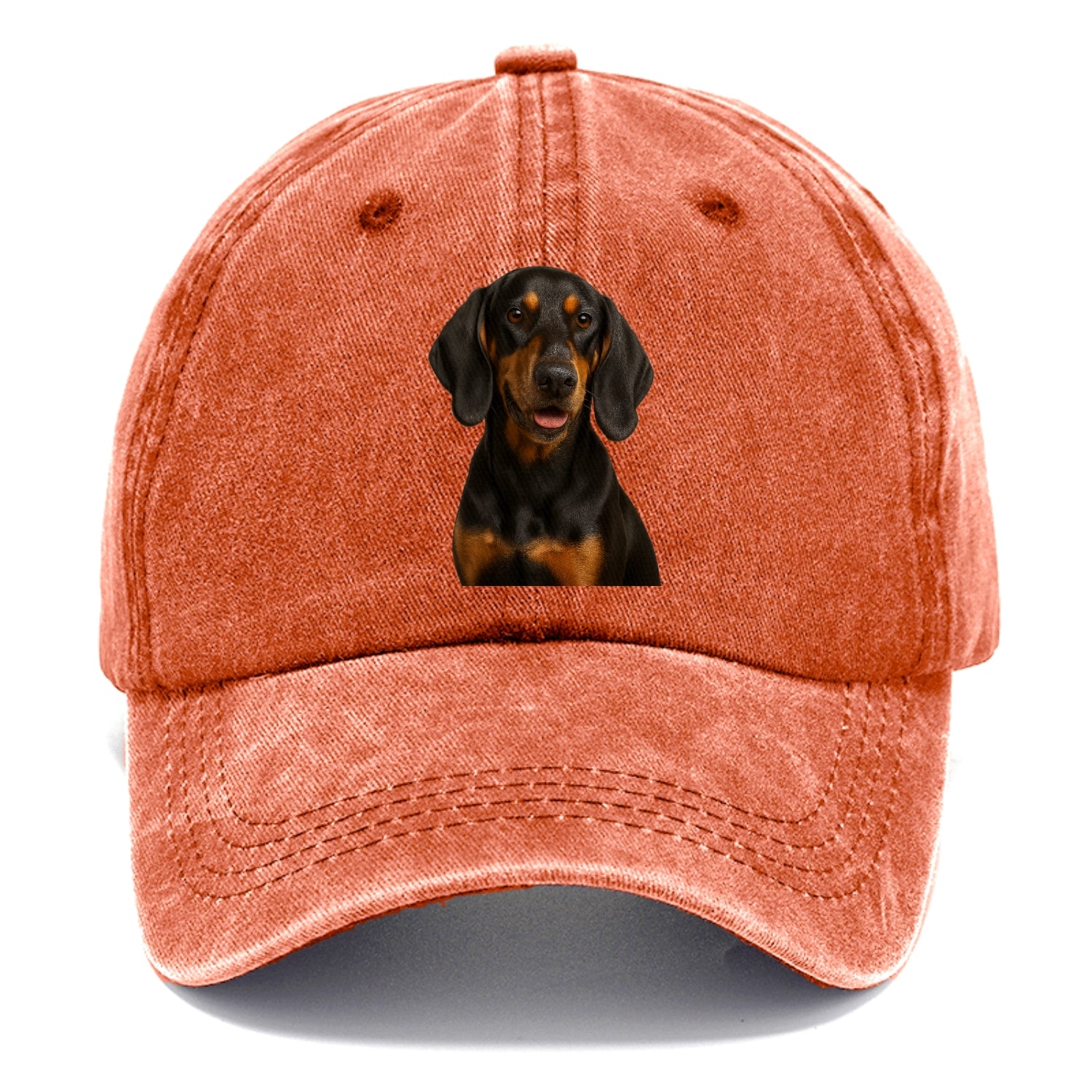 black tan coonhound portrait design Hat