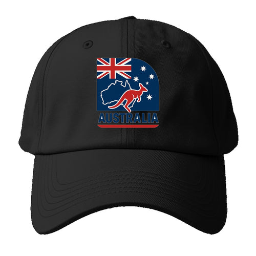 Australian Flag And Wildlife Baseball Cap For Big Heads