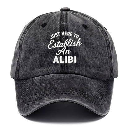 establishing an alibi hat design Hat