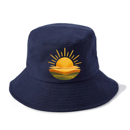 golden sunrise horizon Hat