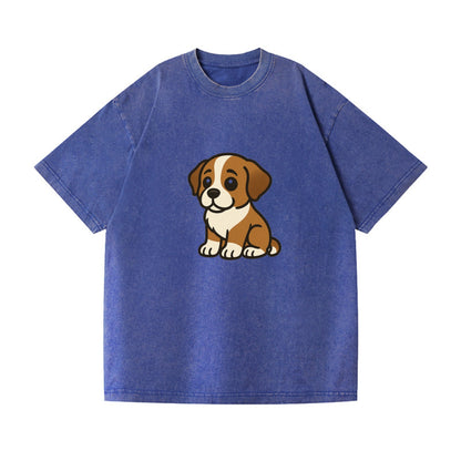 saint bernard brown and white sitting pose with gentle expression portrait design Hat