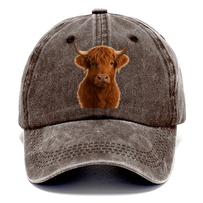 highland cow portrait design Hat