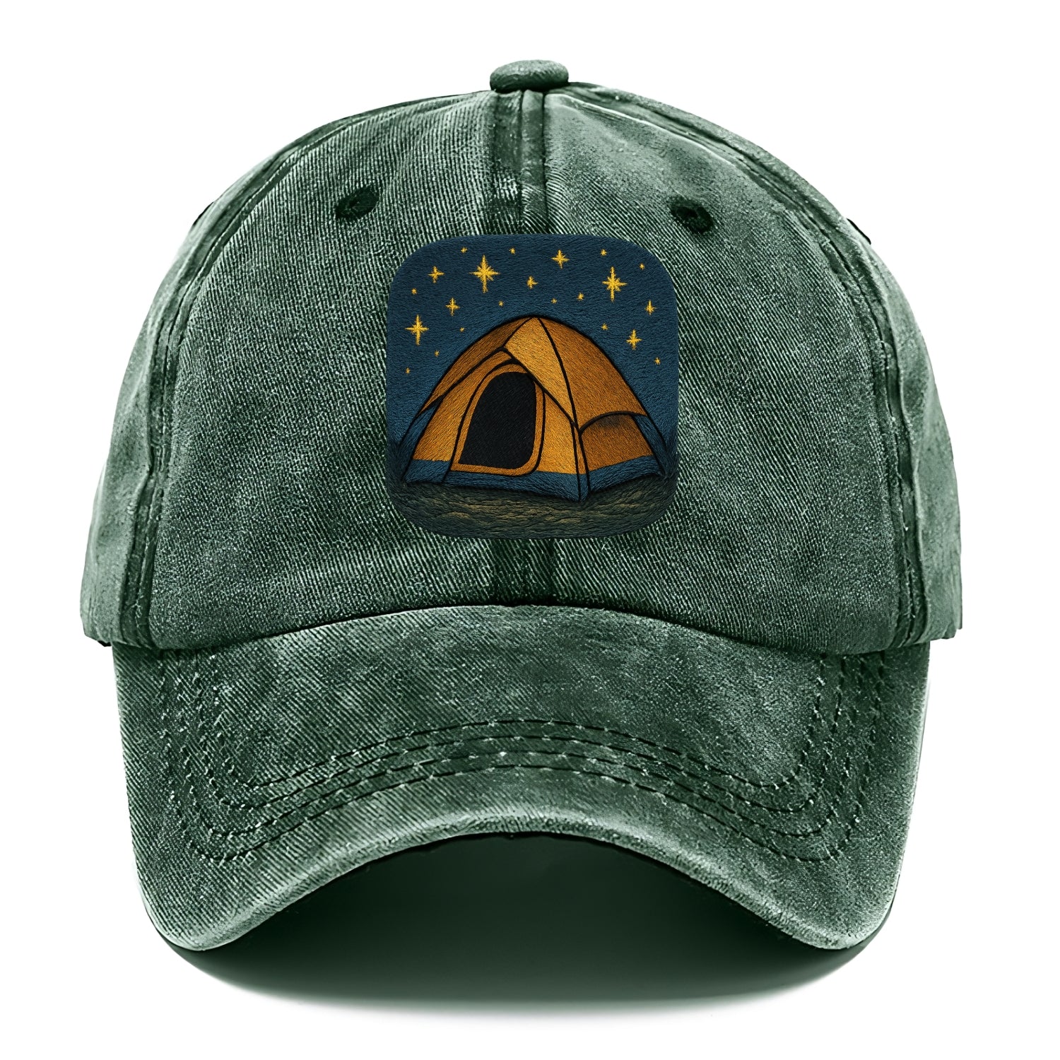 starlit tent under night sky Hat