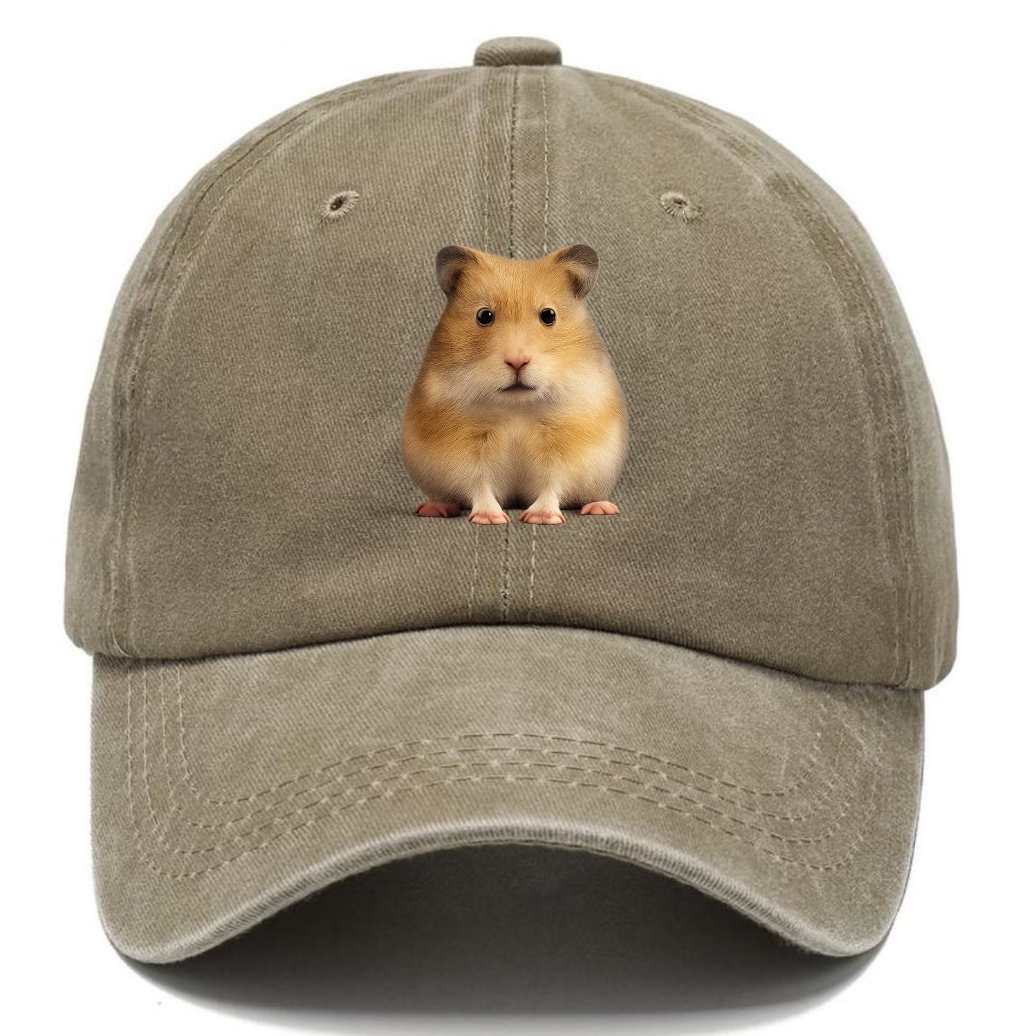 cute realistic hamster illustration portrait Hat