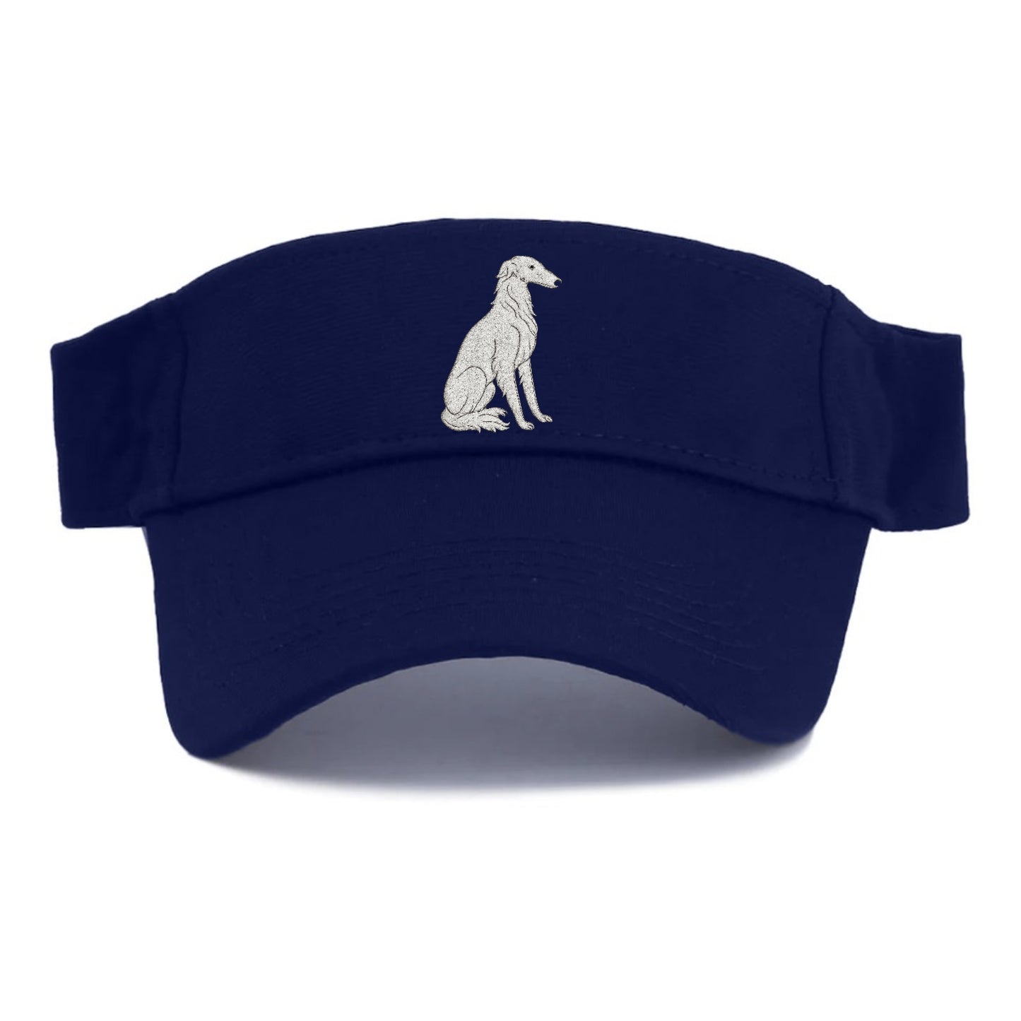 Borzoi White Sitting Pose Hat