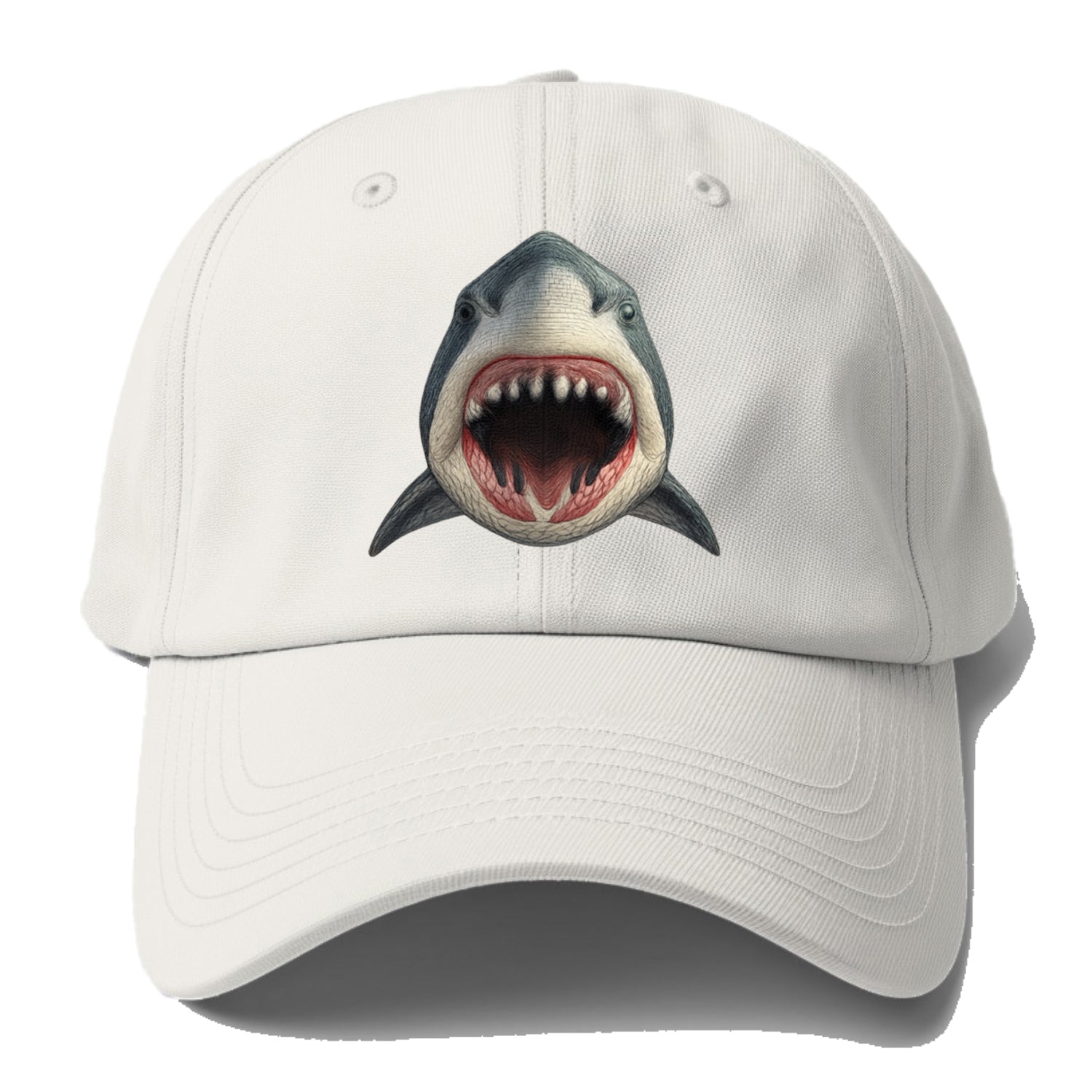 stylized shark maw ready to bite Hat