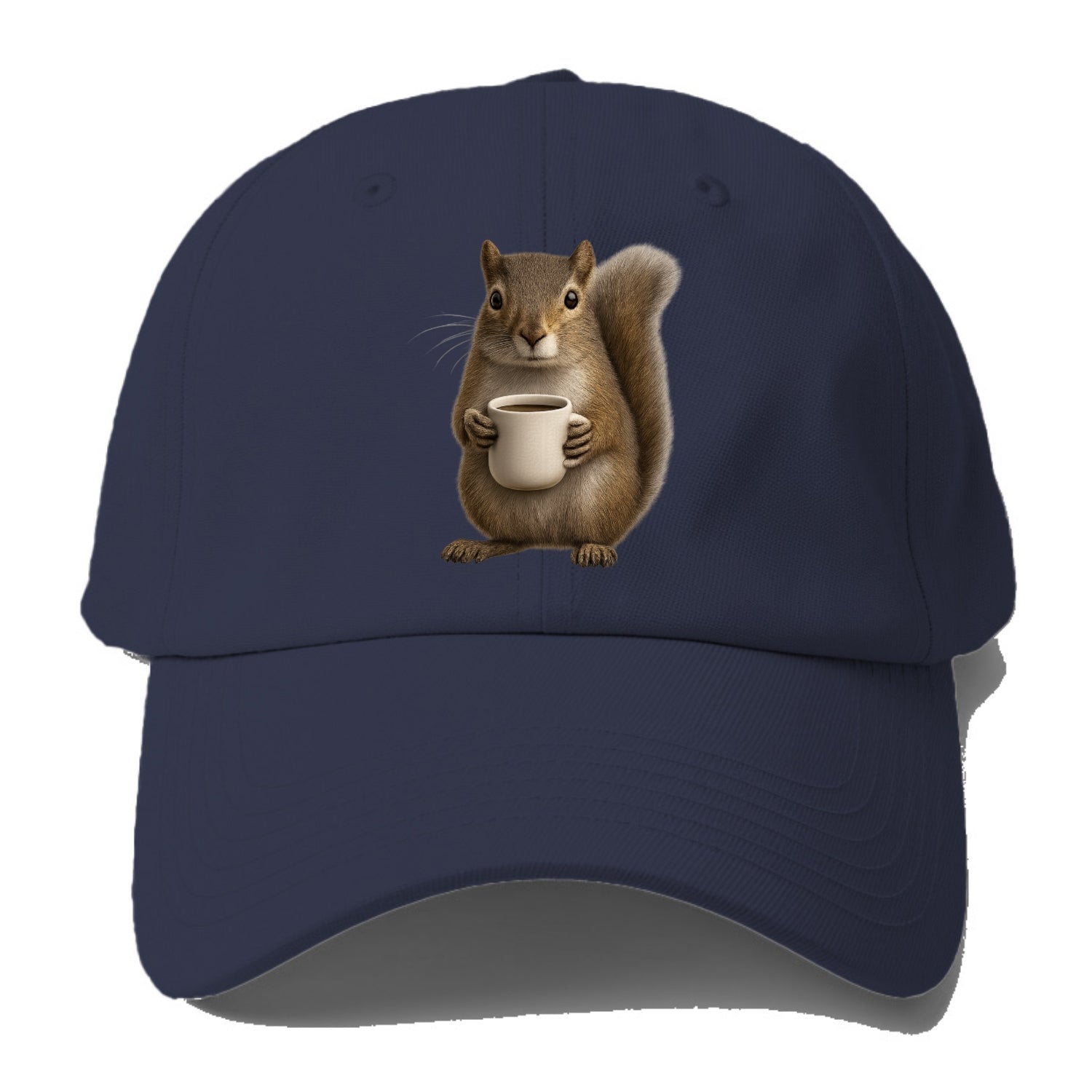 squirrel holding coffee cup art Hat