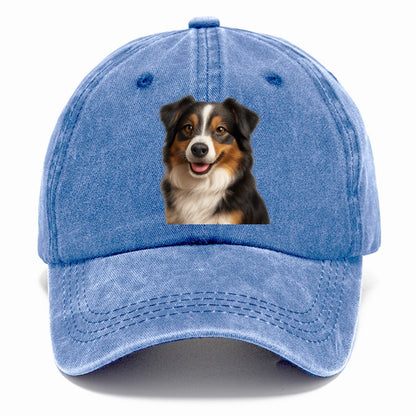 mini australian shepherd portrait design Hat