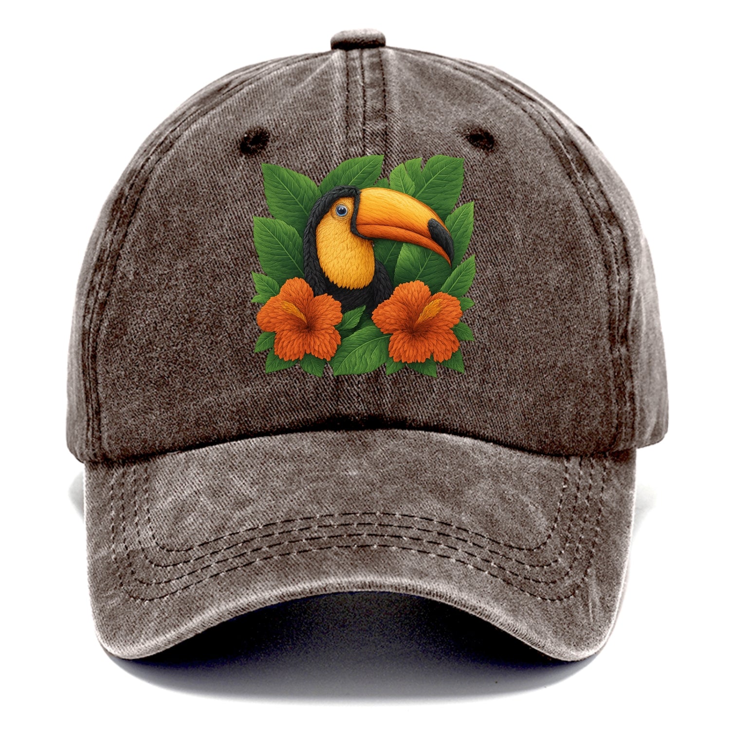 tropical paradise toucan bloom Hat