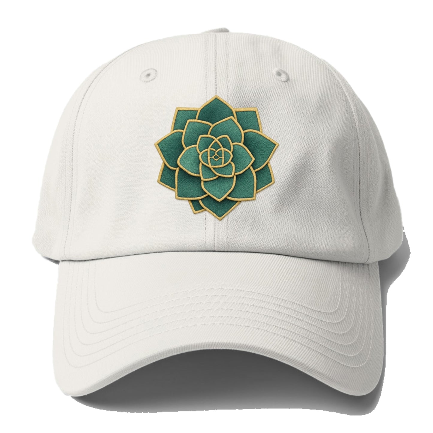 geometric flower embroidery Hat