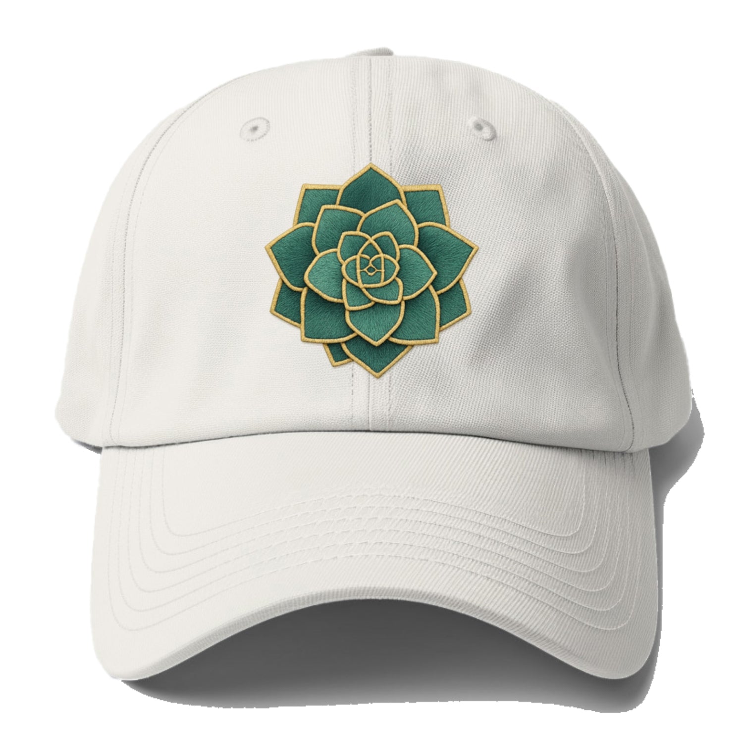 geometric flower embroidery Hat