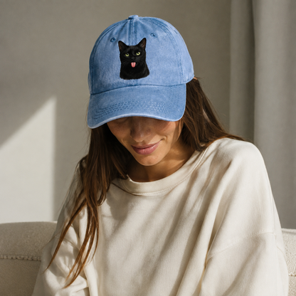 Premium Silly Black Cat Classic Cap – editorial product image