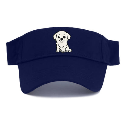 great pyrenees white fluffy sitting pose portrait design Hat