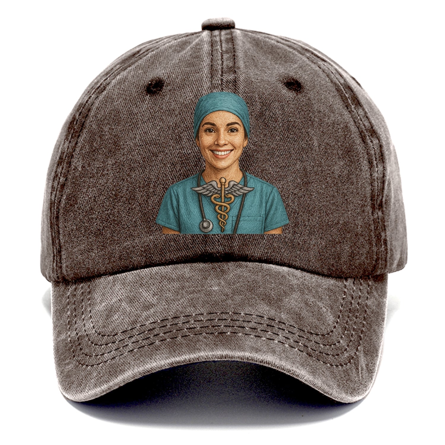 smiling doctor with caduceus art Hat