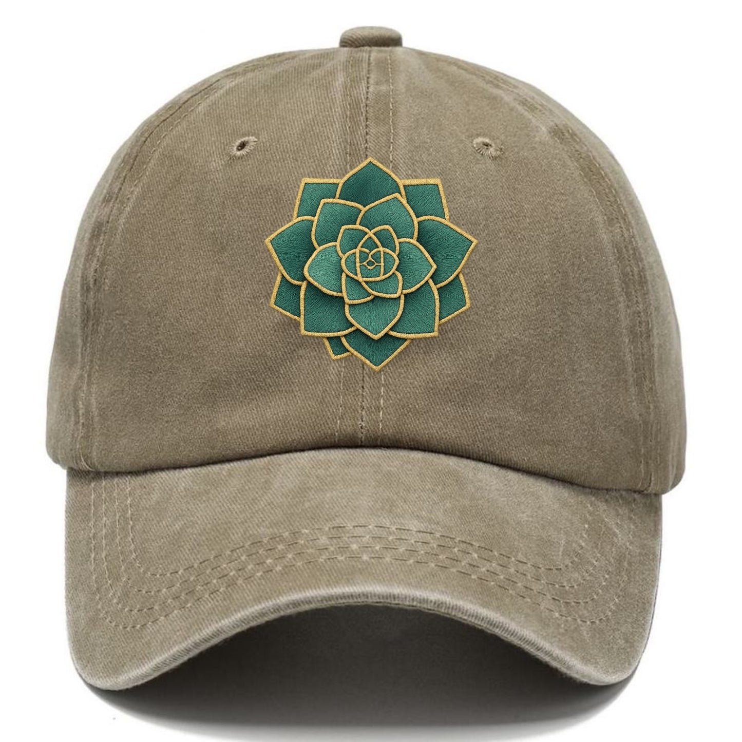 geometric flower embroidery Hat