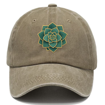 geometric flower embroidery Hat