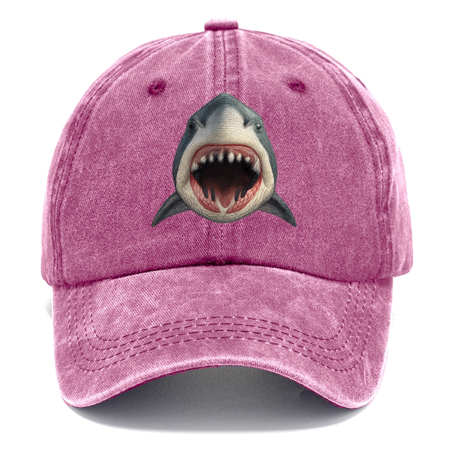 stylized shark maw ready to bite Hat
