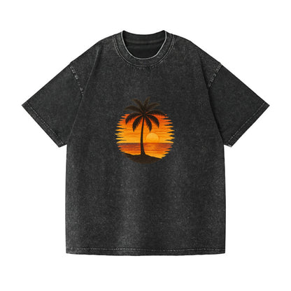 sunset palms paradise Hat