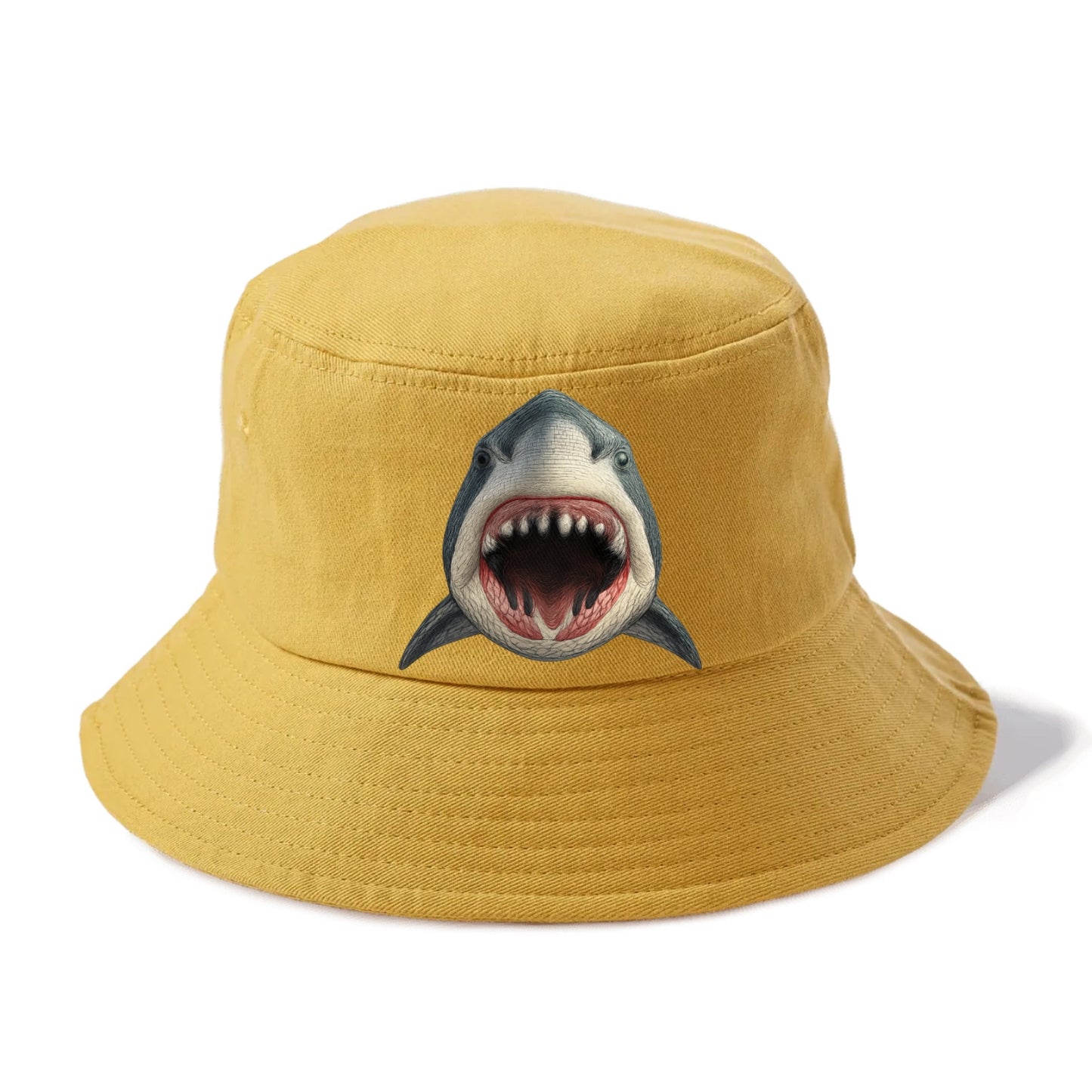 stylized shark maw ready to bite Hat