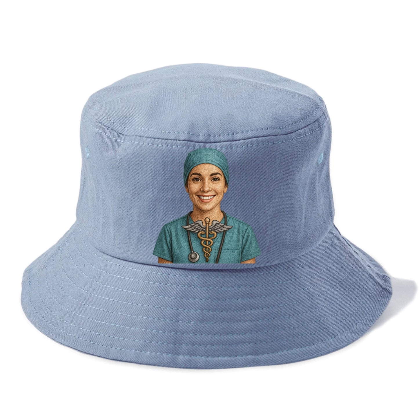smiling doctor with caduceus art Hat