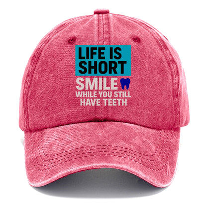 life short smile while Hat