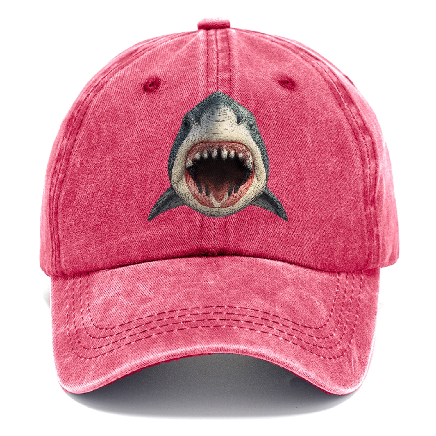 stylized shark maw ready to bite Hat