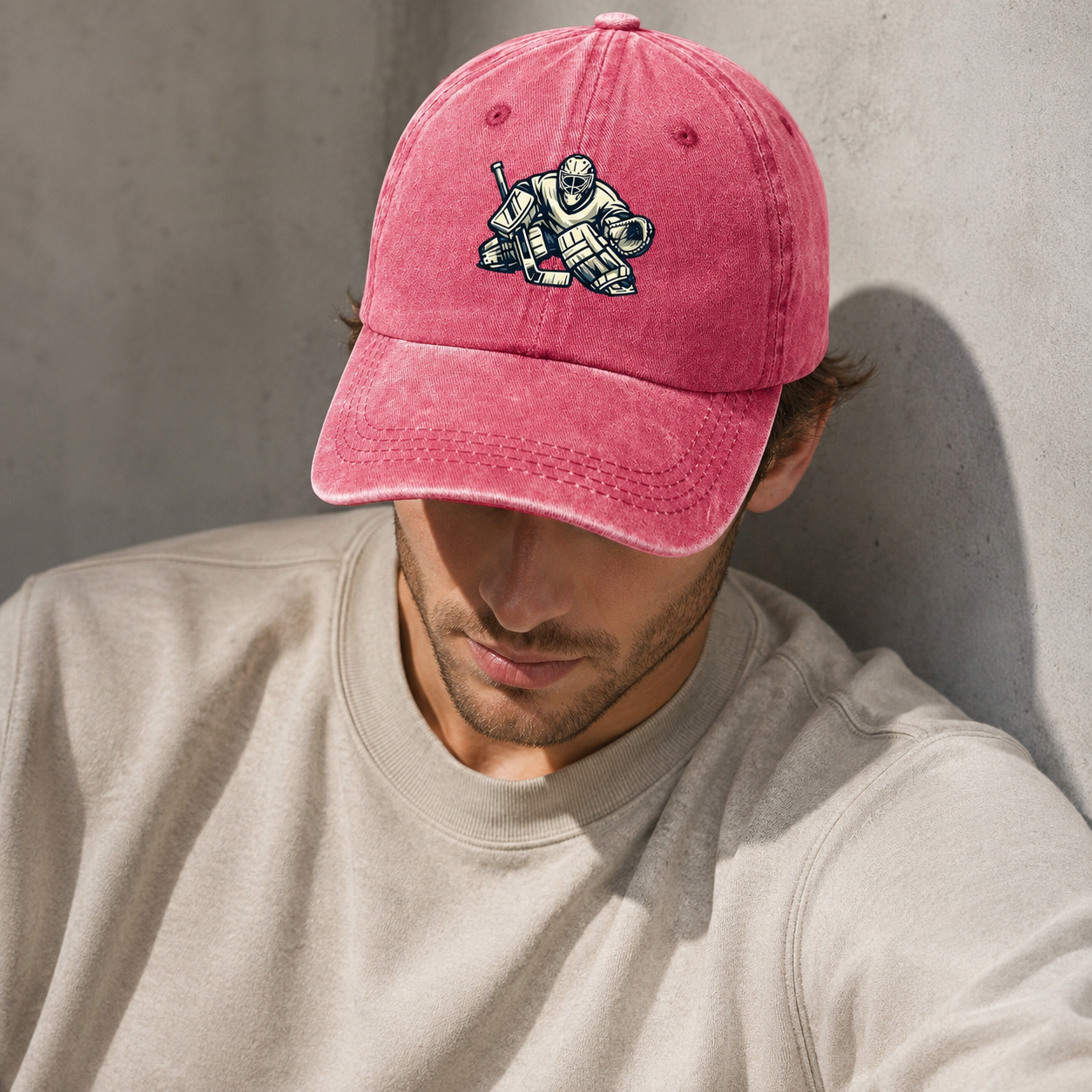 Hockey Goalie Dark Base Classic Cap – editorial product image