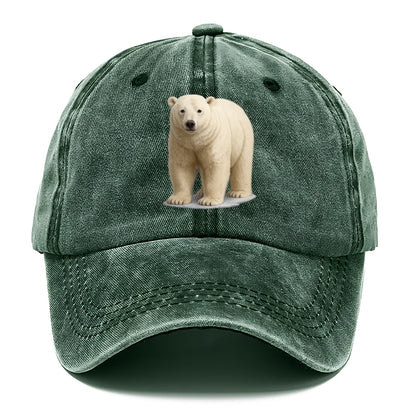 majestic polar bear front portrait Hat