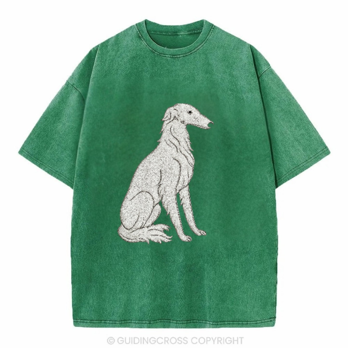 Borzoi White Sitting Pose Hat