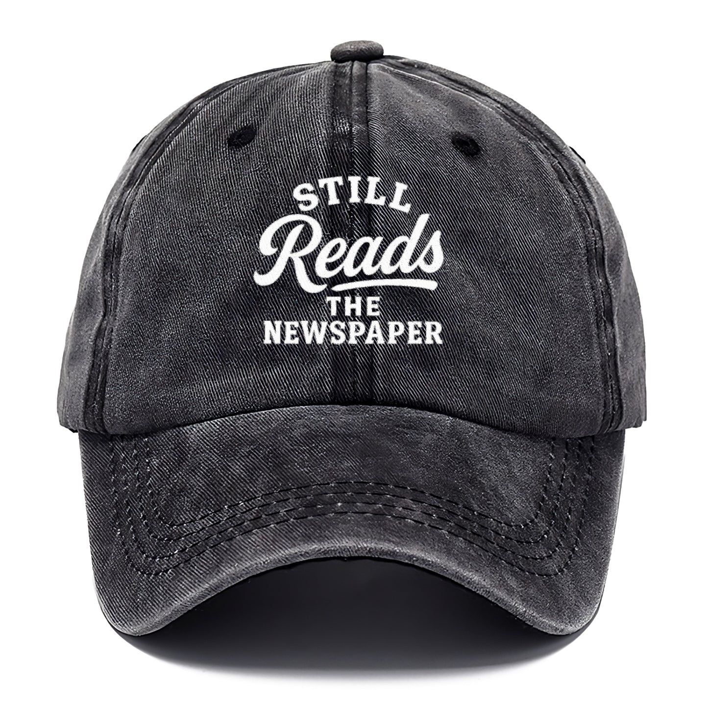 still reads the newspaper art Hat