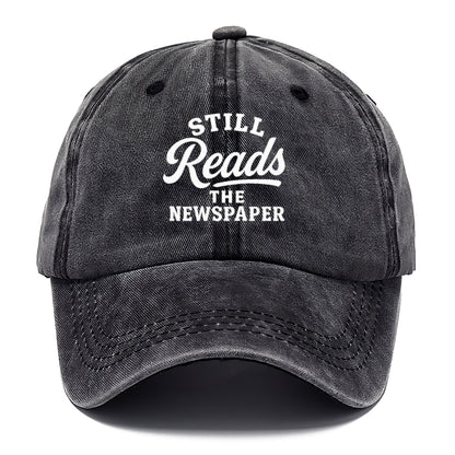 still reads the newspaper art Hat