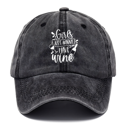 girls just wanna have wine Hat