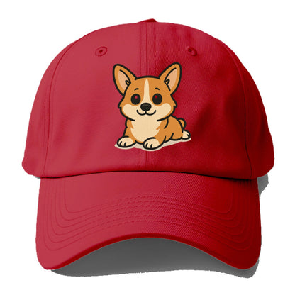 corgi sploot position portrait design Hat