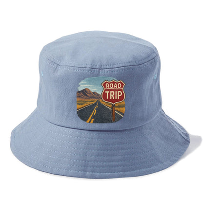 american road trip scenic embroidery Hat