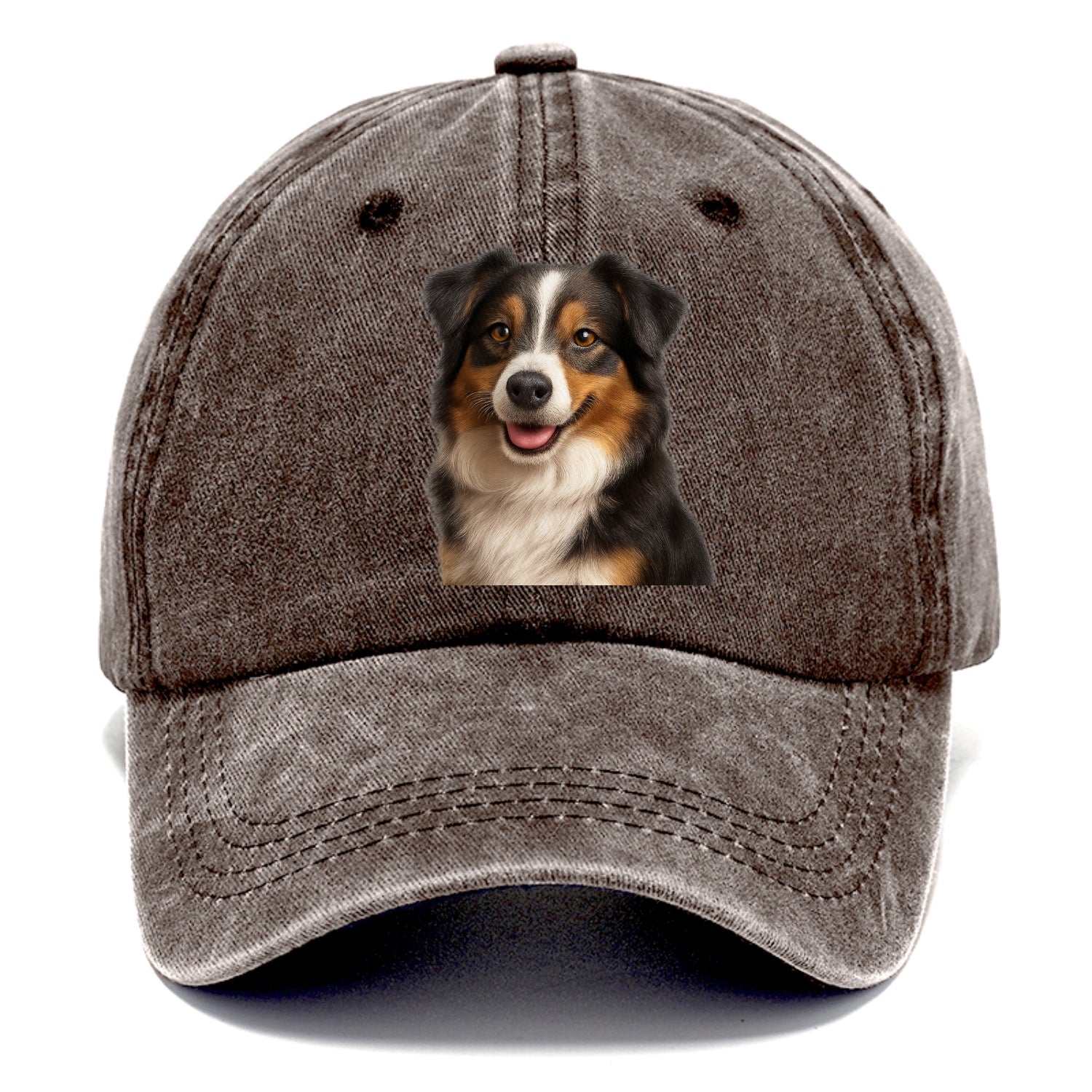 mini australian shepherd portrait design Hat
