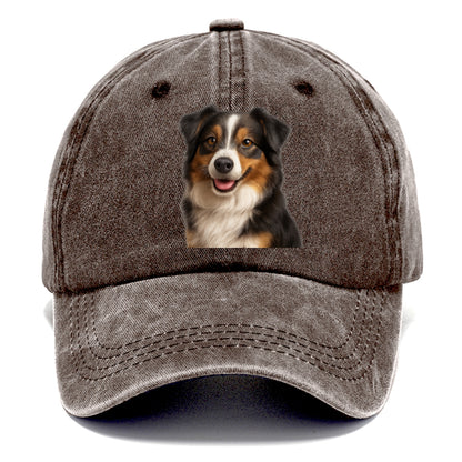 mini australian shepherd portrait design Hat