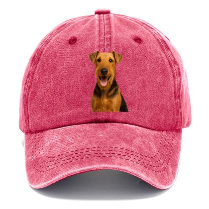 airedale terrier portrait design Hat