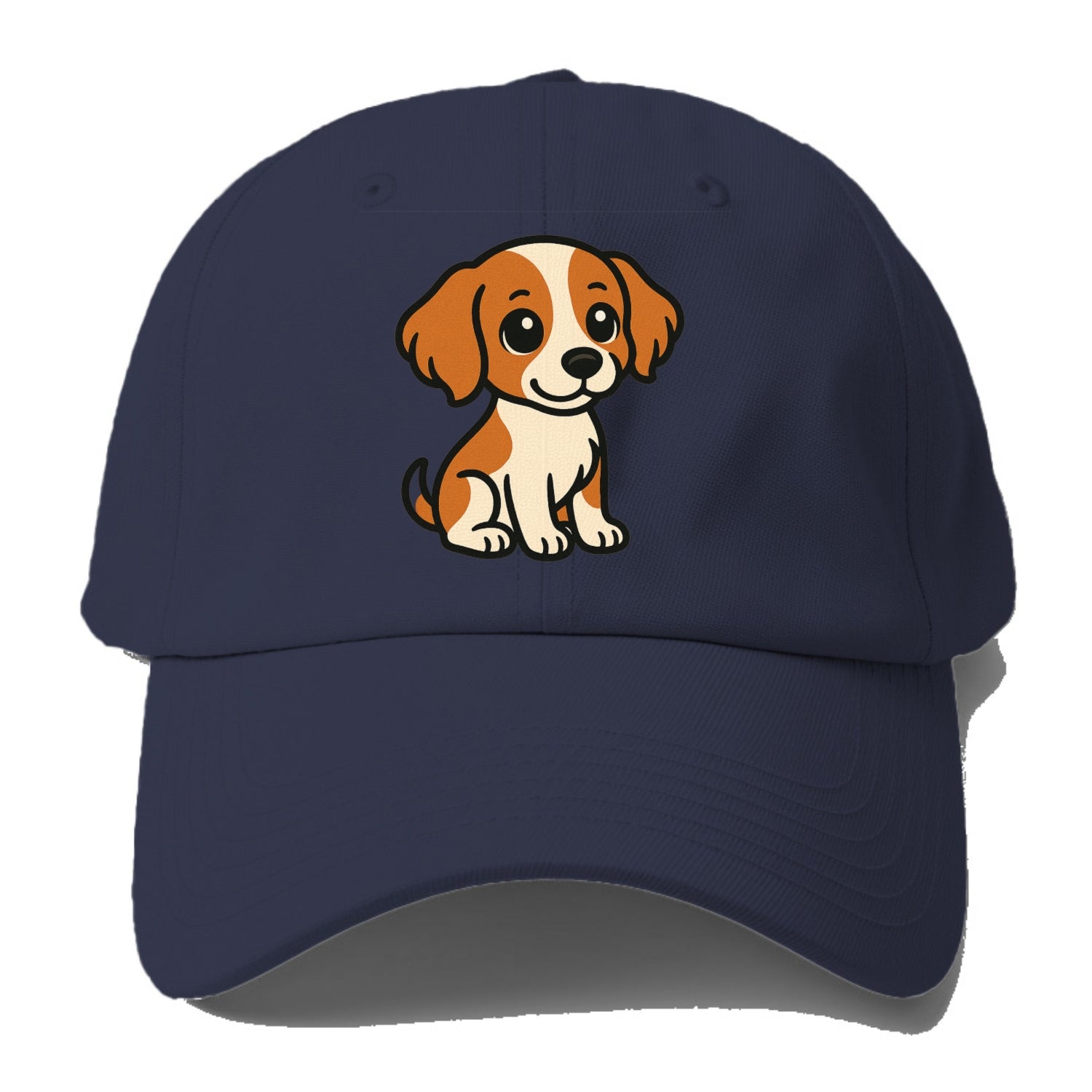 brittany spaniel orange and white sitting pose portrait design Hat