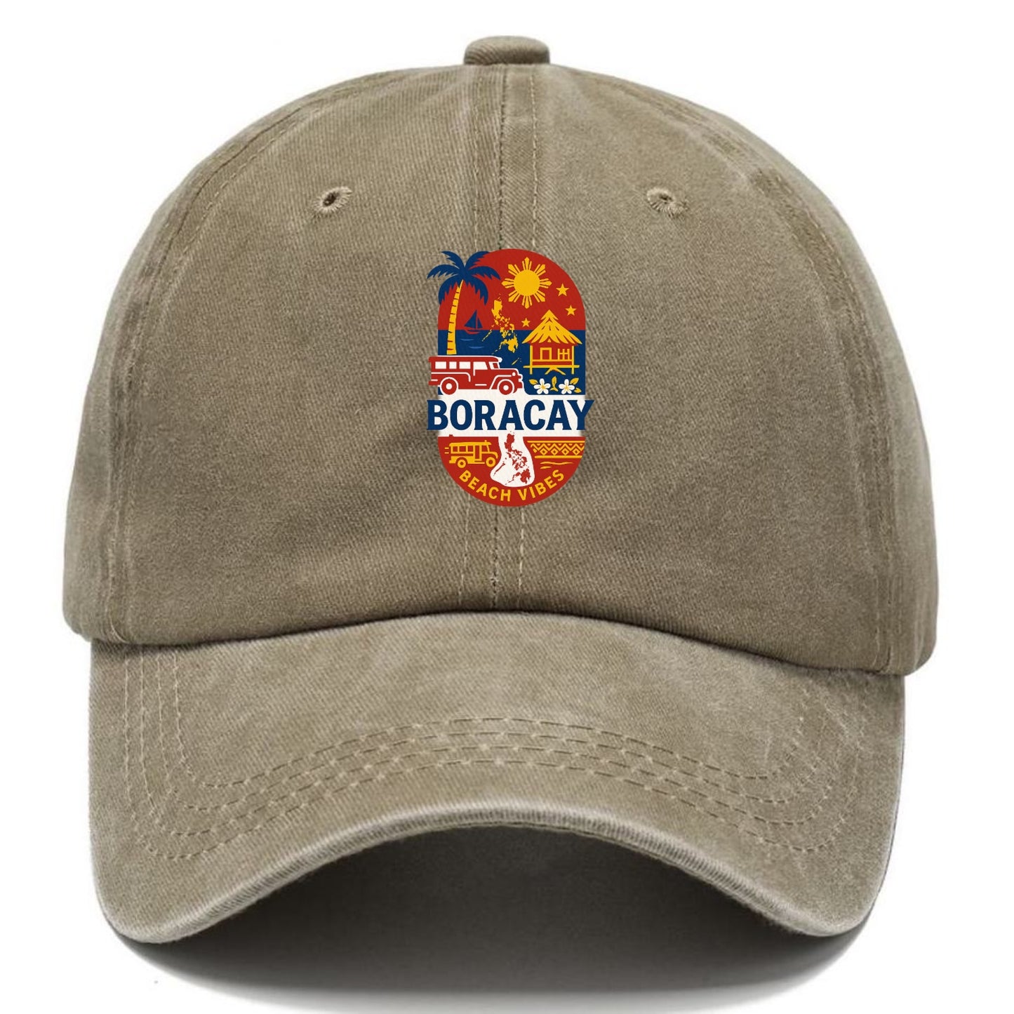 travel destination themed with cultural elements Hat