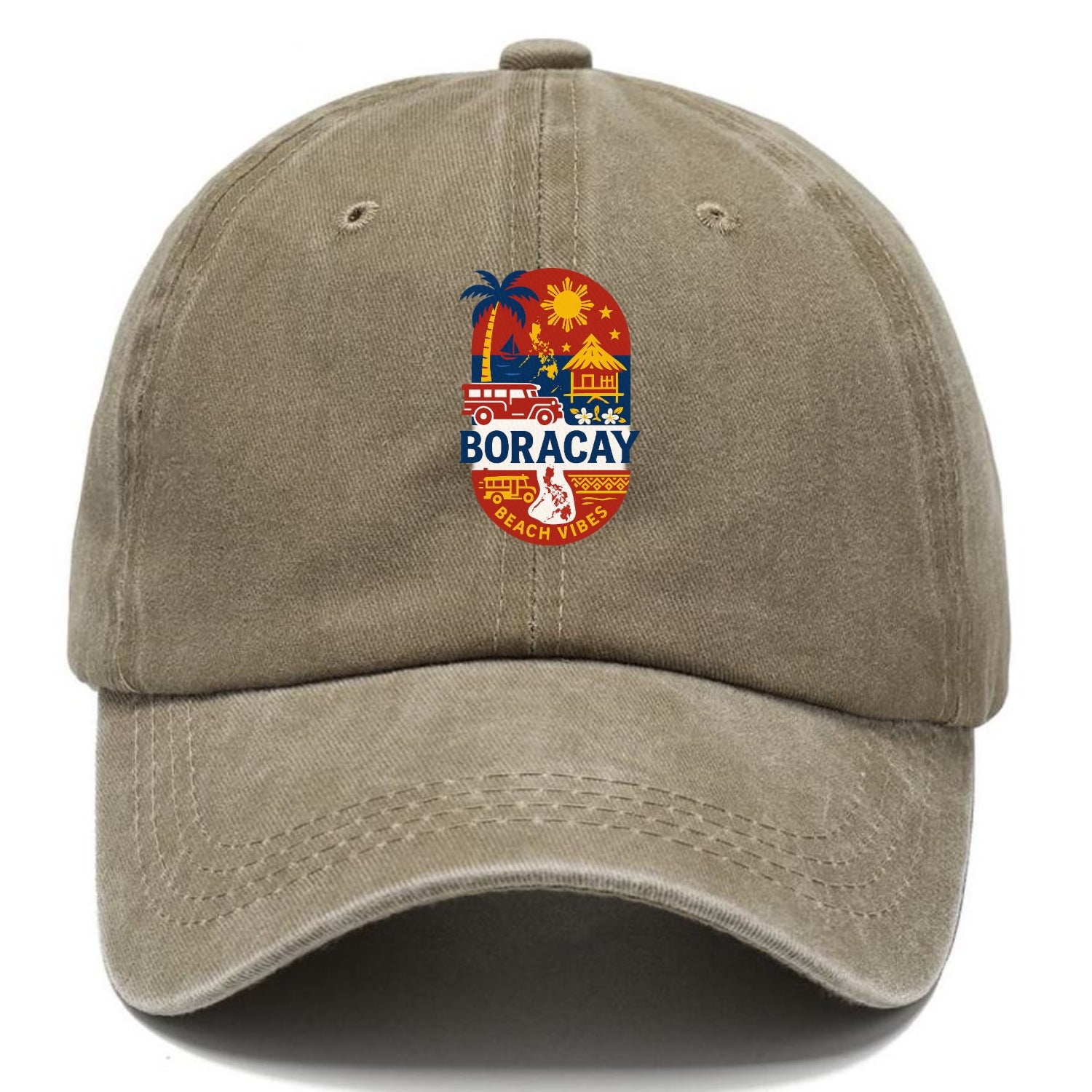 travel destination themed with cultural elements Hat