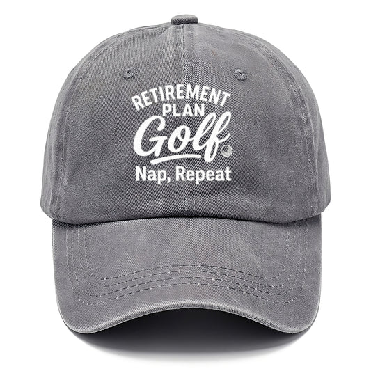 retirement golf nap repeat plan Hat